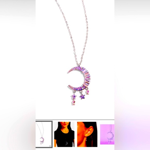 🔥🌙🔥 BEAUTIFUL❗️ PAPARAZZI “LUNAR LANDMARK” PURPLE NECKLACE❗️🔥🌙🔥 - Picture 5 of 5